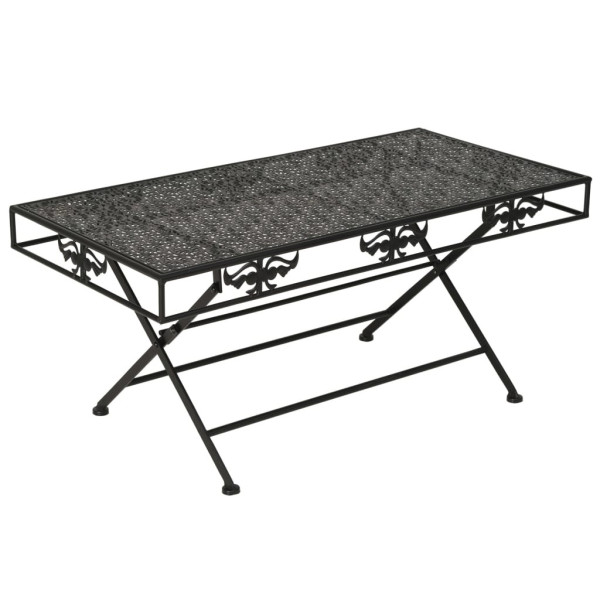 Stolik Kawowy Ława Stół Czarny Metalowy 100x50x45 Do Salonu Do Pokoju 736992