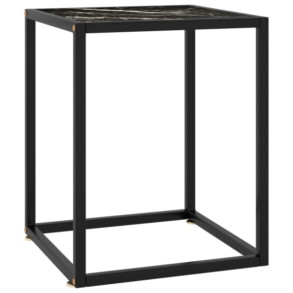 Stolik Kawowy Ława Stół Czarny Szklany 40x40x50 Do Salonu Do Pokoju 735103