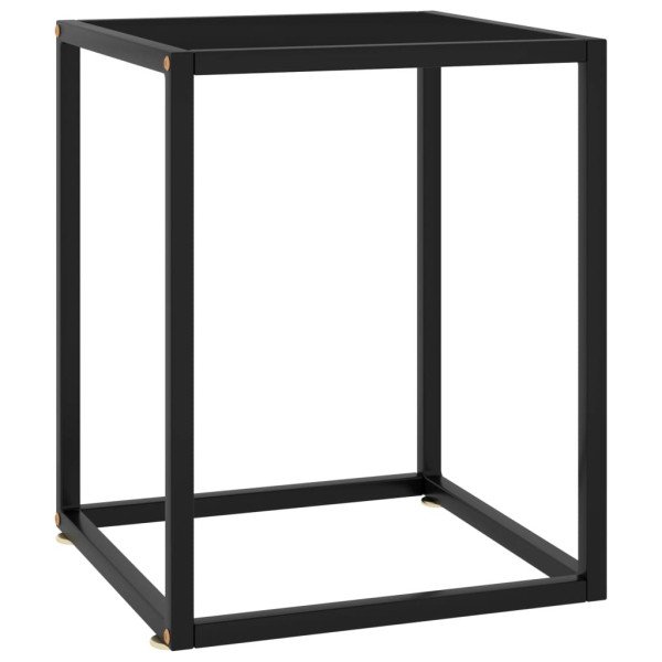 Stolik Kawowy Ława Stół Czarny Szklany 40x40x50 Do Salonu Do Pokoju 734995