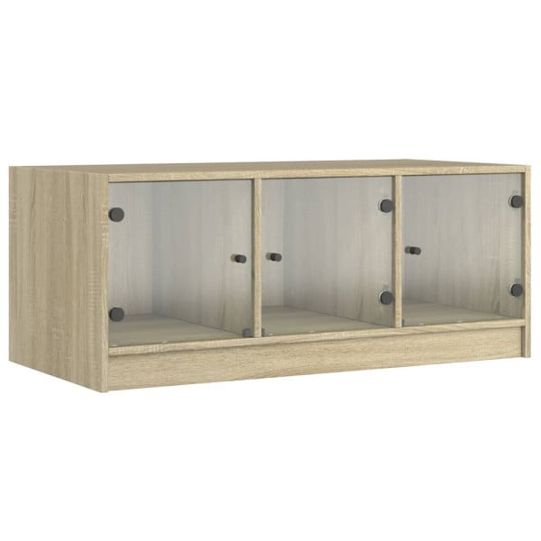 Stolik Kawowy Ława Stół Dąb Sonoma 102x50x42 Drzwiczki Do Salonu Do Pokoju 731700