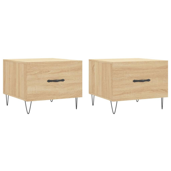 Stolik Kawowy Ława Stół Dąb Sonoma 50x50x40 Szuflada Do Salonu Do Pokoju 735970