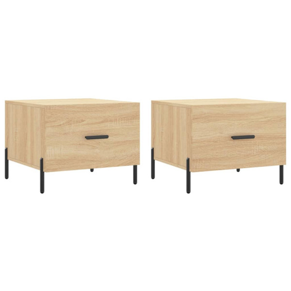 Stolik Kawowy Ława Stół Dąb Sonoma 50x50x40 Szuflada Do Salonu Do Pokoju 734949