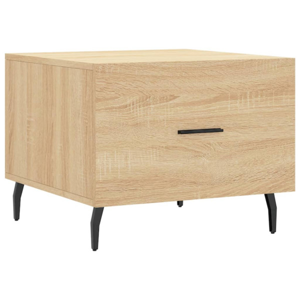 Stolik Kawowy Ława Stół Dąb Sonoma 50x50x40 Szuflady Do Salonu Do Pokoju 737944