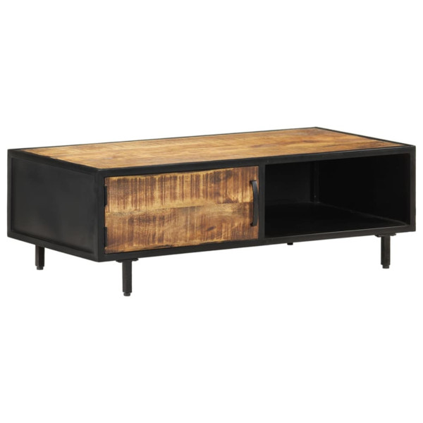 Stolik Kawowy Ława Stół Drewniany 105x50x35 Drzwiczki Półka Do Salonu 736980