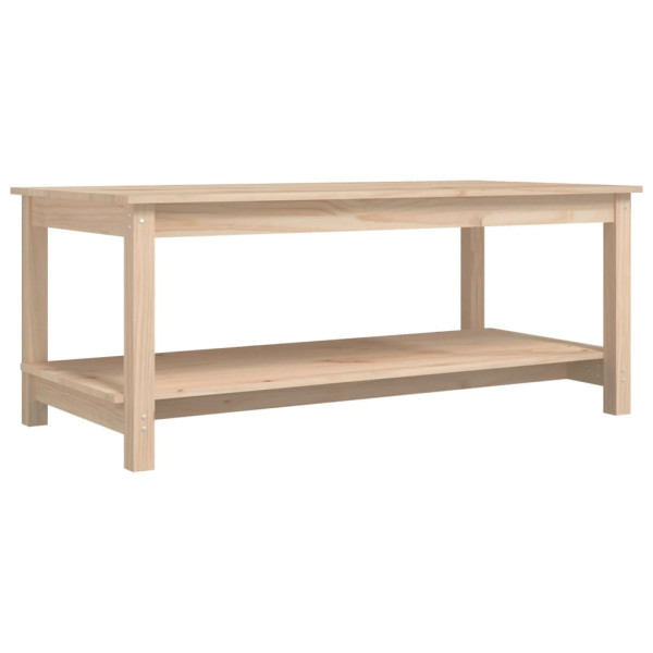 Stolik Kawowy Ława Stół Drewniany 110x55x45 Półka Do Salonu Do Pokoju 735093