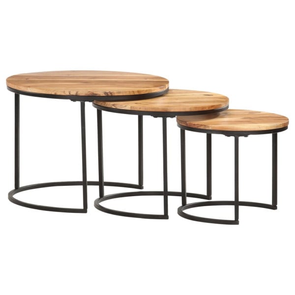 Stolik Kawowy Ława Stół Drewniany 60x60x45.50x50x40.40x40x34 Do Salonu 727294