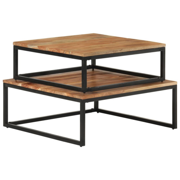 Stolik Kawowy Ława Stół Drewniany 70x68x27.60x60x21 Do Salonu Do Pokoju 735841