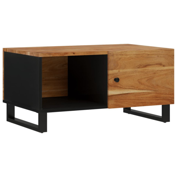 Stolik Kawowy Ława Stół Drewniany 80x50x40 Przegrody Drzwiczki Do Salonu 735497