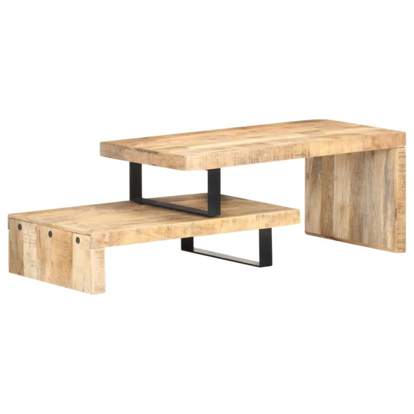 Stolik Kawowy Ława Stół Drewniany 90x50x40.80x50x20 Półka Do Salonu 735278