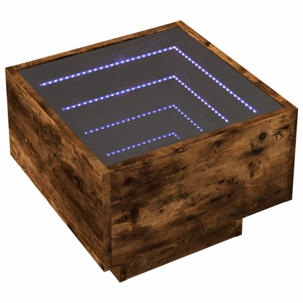 Stolik Kawowy Ława Stół Przydymiony 40x40x30 Oświetlenie Led Do Salonu 735555