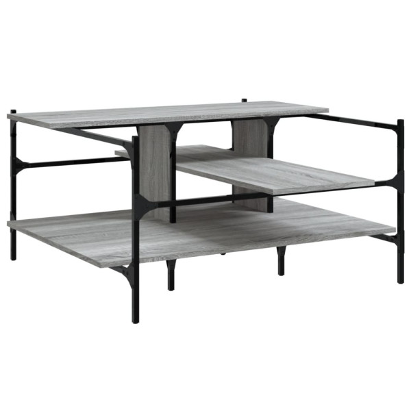 Stolik Kawowy Ława Stół Szary 100x100x48.5 Do Salonu Do Pokoju 735527