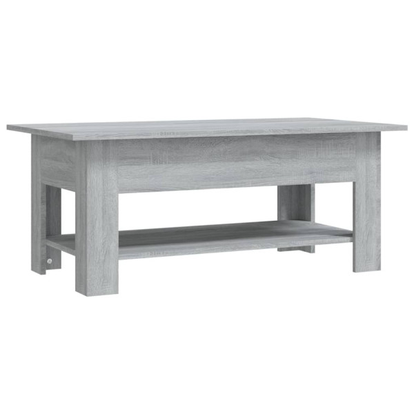 Stolik Kawowy Ława Stół Szary 102x55x42 Półka Do Salonu Do Pokoju 735449