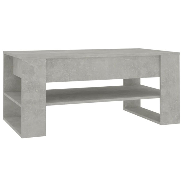 Stolik Kawowy Ława Stół Szary 102x55x45 Półka Do Salonu Do Pokoju 731820