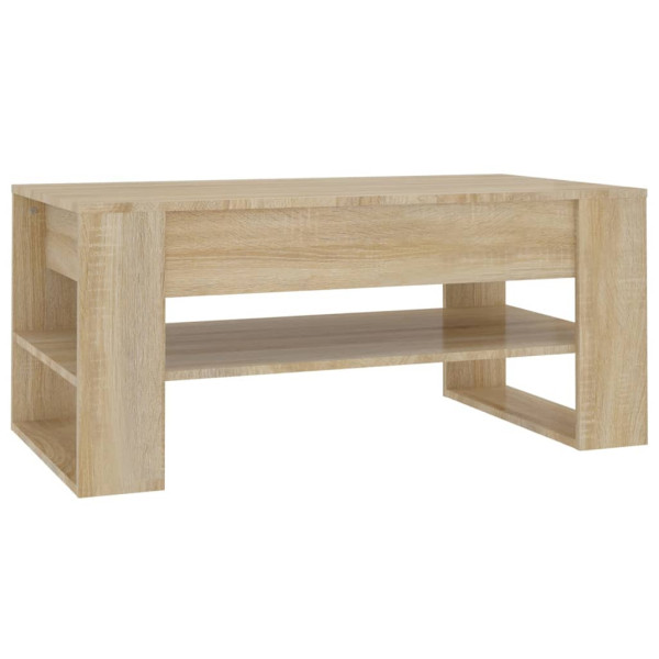 Stolik Kawowy Ława Stół Szary 102x55x45 Półka Do Salonu Do Pokoju 731846