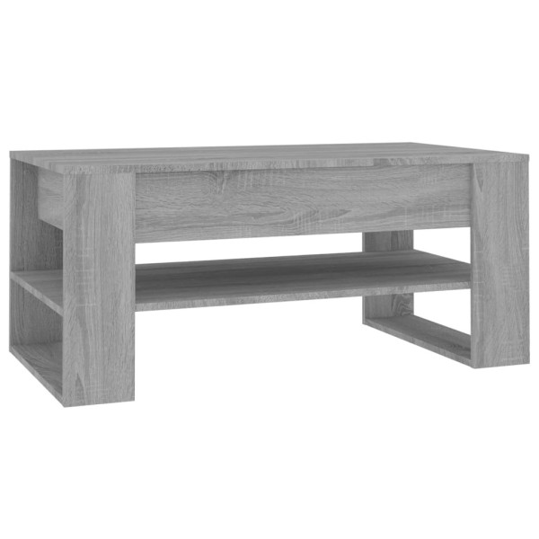 Stolik Kawowy Ława Stół Szary 102x55x45 Półka Do Salonu Do Pokoju 731768