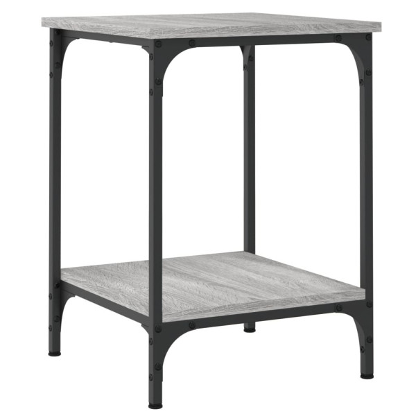 Stolik Kawowy Ława Stół Szary 40x40x55 Półka Do Salonu Do Pokoju 730084