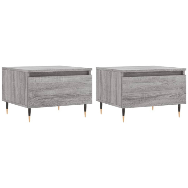 Stolik Kawowy Ława Stół Szary 50x46x35 Szuflady Do Salonu Do Pokoju 736315