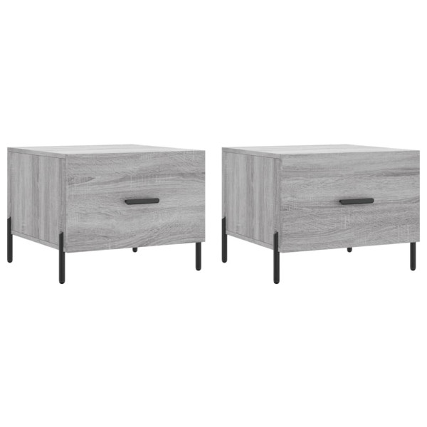 Stolik Kawowy Ława Stół Szary 50x50x40 Szuflady Do Salonu Do Pokoju 736168
