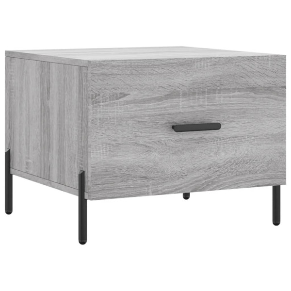 Stolik Kawowy Ława Stół Szary 50x50x40 Szuflady Do Salonu Do Pokoju 735671