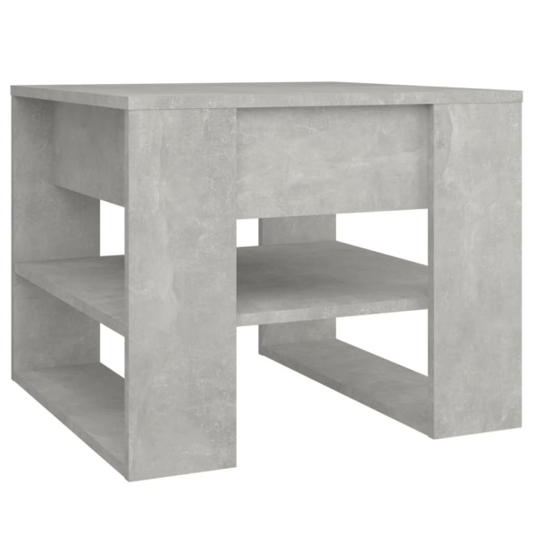 Stolik Kawowy Ława Stół Szary 55.5x55x45 Półka Do Salonu Do Pokoju 735343