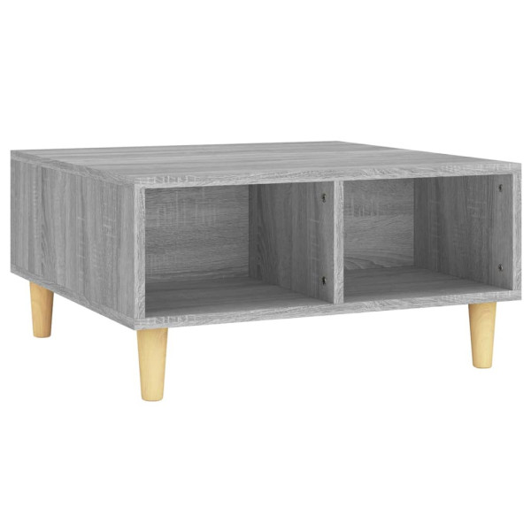 Stolik Kawowy Ława Stół Szary 60x60x30 Półka Do Salonu Do Pokoju 735353