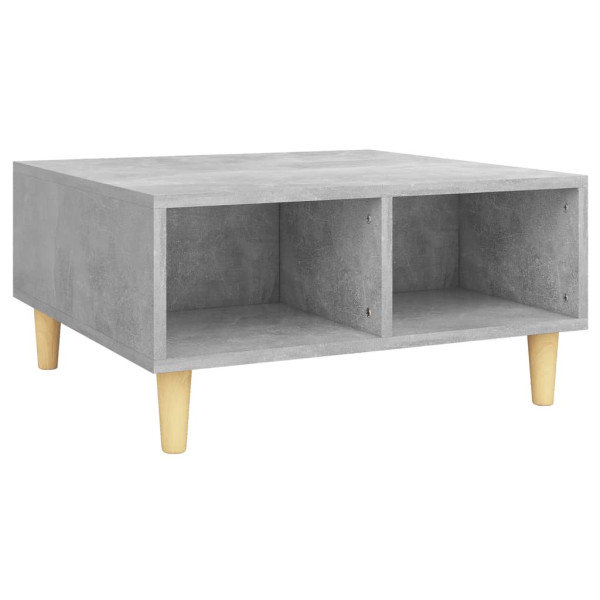 Stolik Kawowy Ława Stół Szary 60x60x30 Półka Do Salonu Do Pokoju 736444