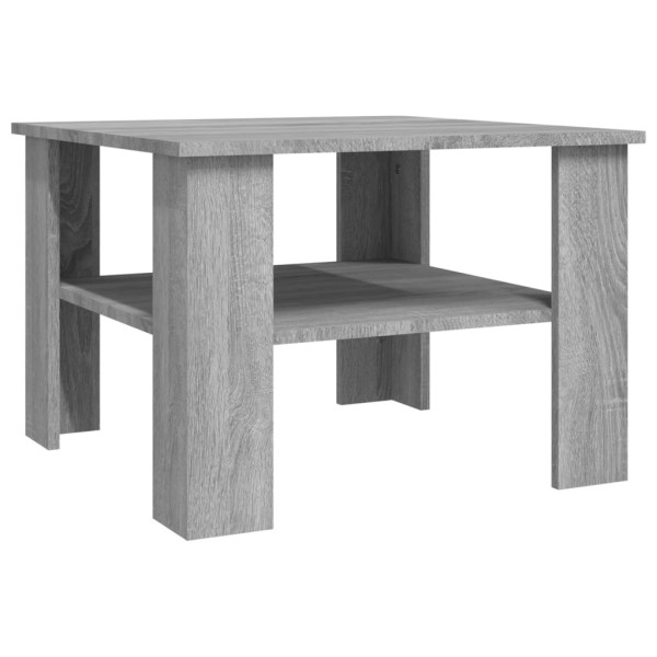 Stolik Kawowy Ława Stół Szary 60x60x42 Półka Do Salonu Do Pokoju 730021
