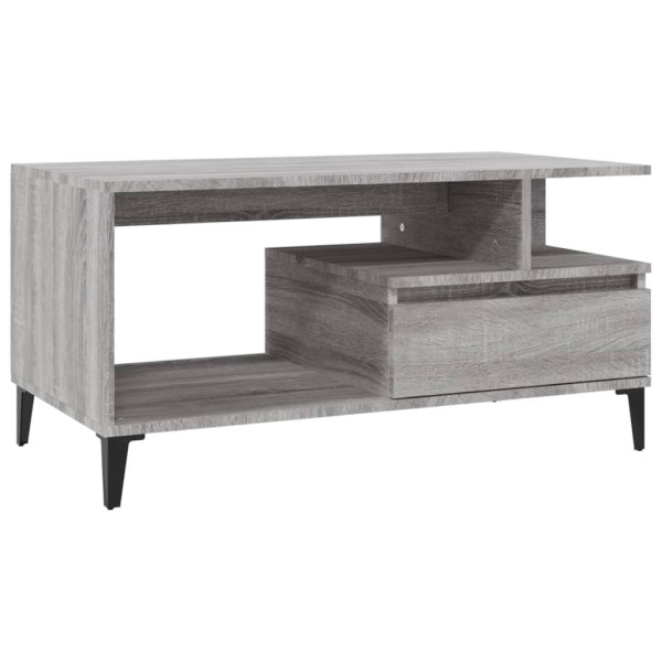 Stolik Kawowy Ława Stół Szary 90x49x45 Do Salonu Do Pokoju 735061