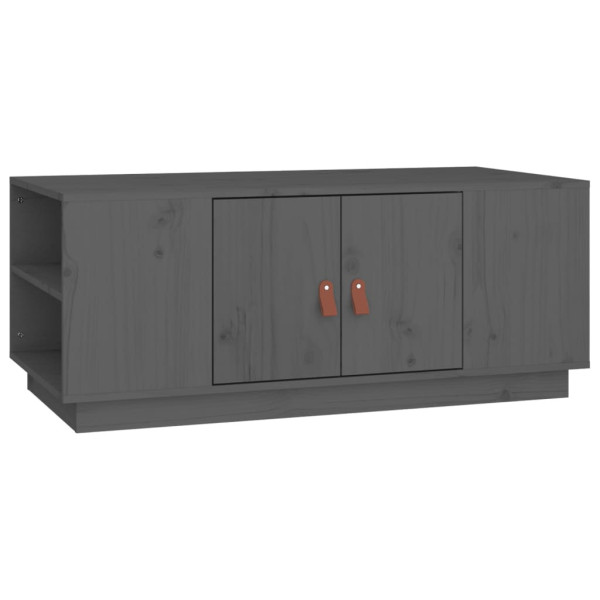 Stolik Kawowy Ława Stół Szary Drewniany 100x50x41 Schowek Do Salonu 735317