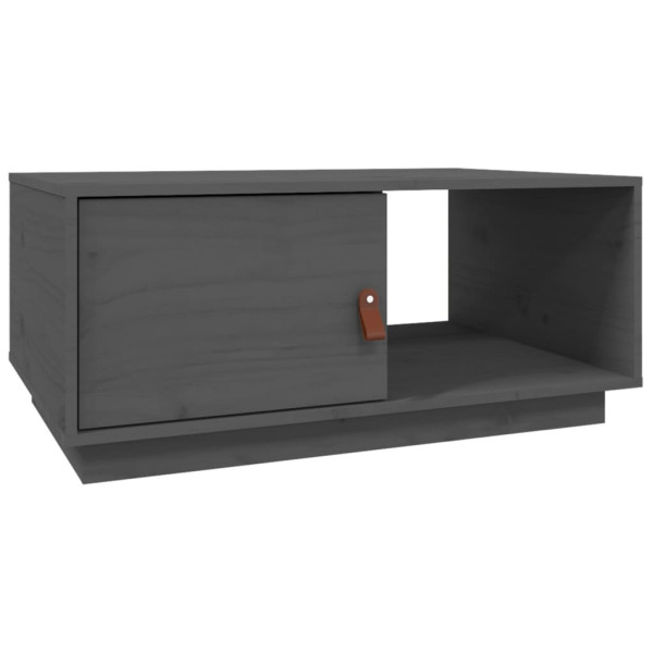 Stolik Kawowy Ława Stół Szary Drewniany 80x50x35.5 Przegrody Do Salonu 736495