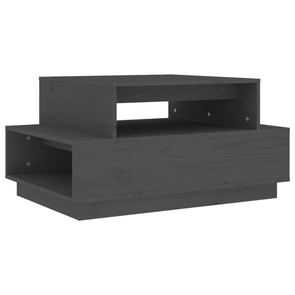 Stolik Kawowy Ława Stół Szary Drewniany 80x55x40.5 Do Salonu Do Pokoju 735600
