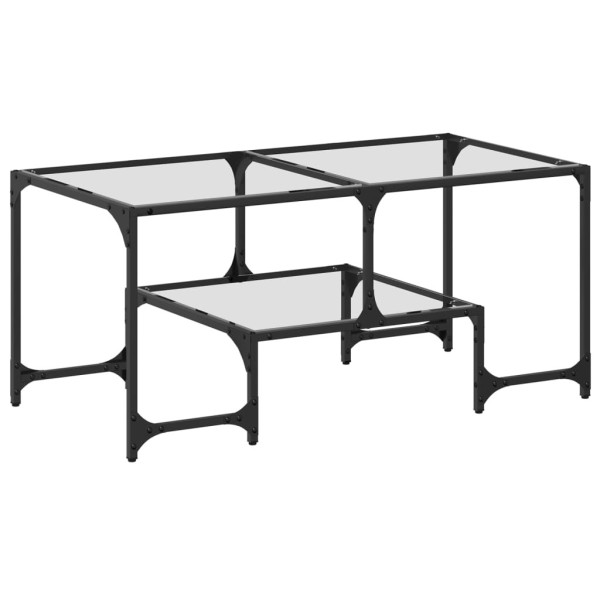 Stolik Kawowy Ława Stół Szklany 98.5x50x45 Do Salonu Do Pokoju 736192