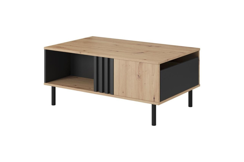 Stolik kawowy MADIS / Dąb artisan + czarny antracyt 340069