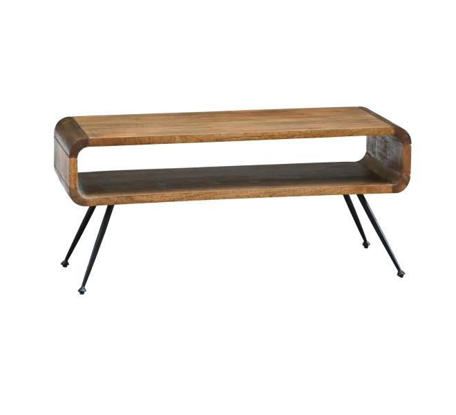 Stolik kawowy Mango lite drewno 105cm Stolik do salonu Stolik boczny Półka 1078697