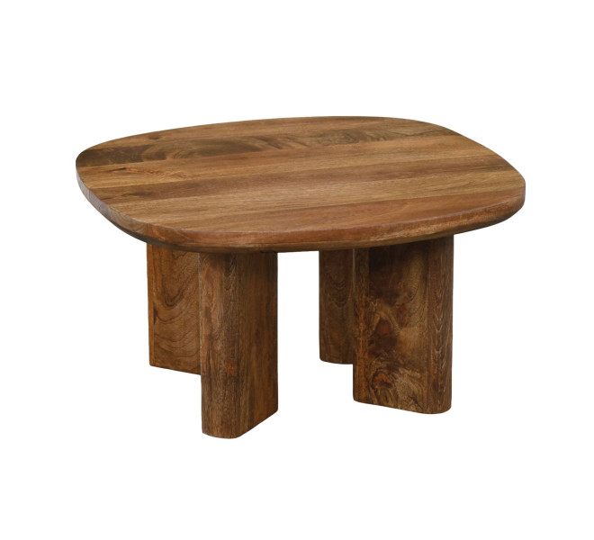 Stolik kawowy Mango lite drewno 60cm kwadratowy Ręcznie wykonany do salonu 1078664
