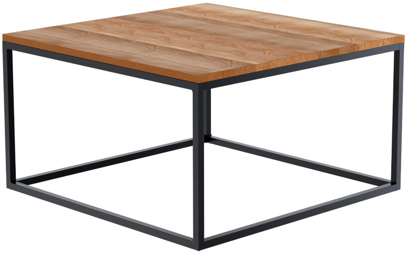 Stolik kawowy Manteo 80x80x45 cm czarny drewno 1050057