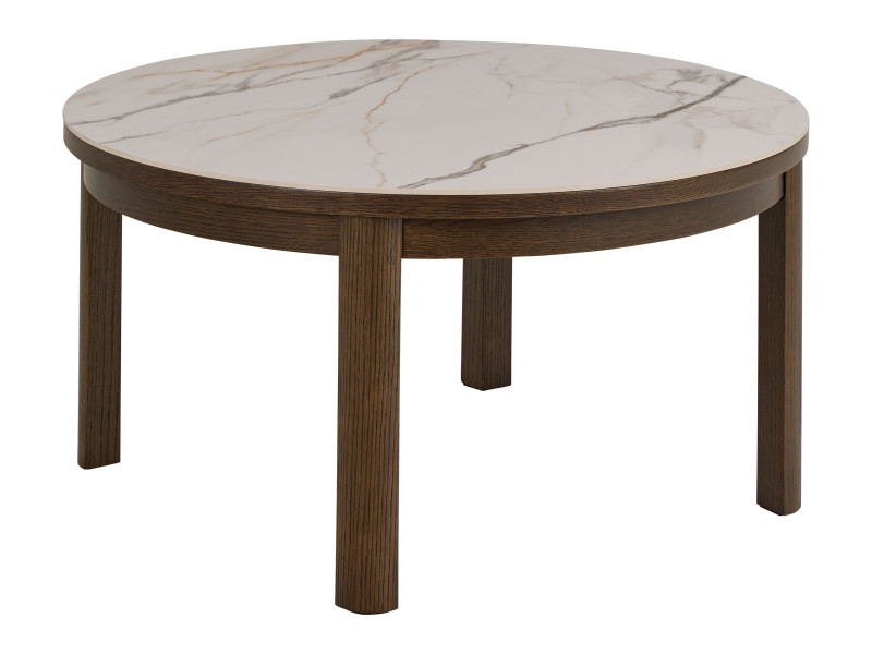 Stolik kawowy Marquise 90 cm z ceramicznym blatem, Ceramic + Oak smoked 812828