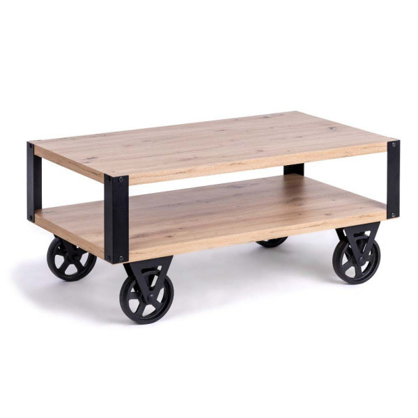 Stolik kawowy na kółkach 110cm quattro nowoczesny artisan 395627