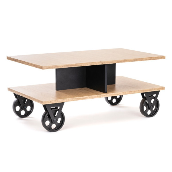 Stolik kawowy na kółkach nowoczesny agata 100cm dąb artisan 395628