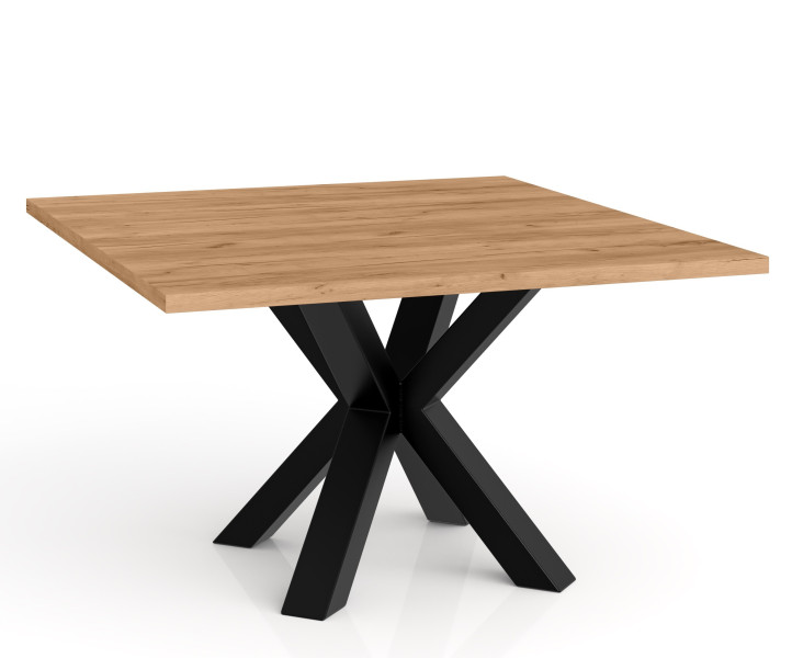 Stolik kawowy NEO kwadratowy 60x60 z metalową podstawą- dąb craft złoty 727327