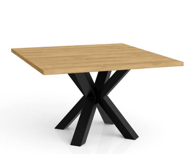 Stolik kawowy NEO kwadratowy 60x60 z metalową podstawą- dąb hikora 727190
