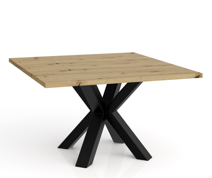 Stolik kawowy NEO kwadratowy 80x80 z metalową podstawą- dąb artisan 727307