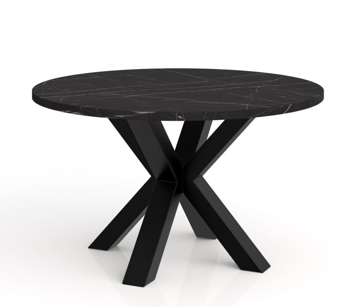 Stolik kawowy NEO okrągły 58 cm, metalowa podstawa- marmur czarny 727218