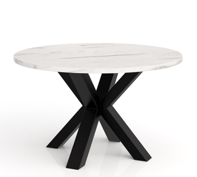 Stolik kawowy NEO okrągły 58 cm, metalowa podstawa- marmur jasny 727295