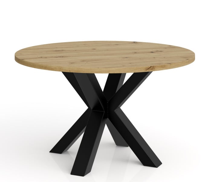 Stolik kawowy NEO okrągły 75 cm, metalowa podstawa- dąb artisan 727324