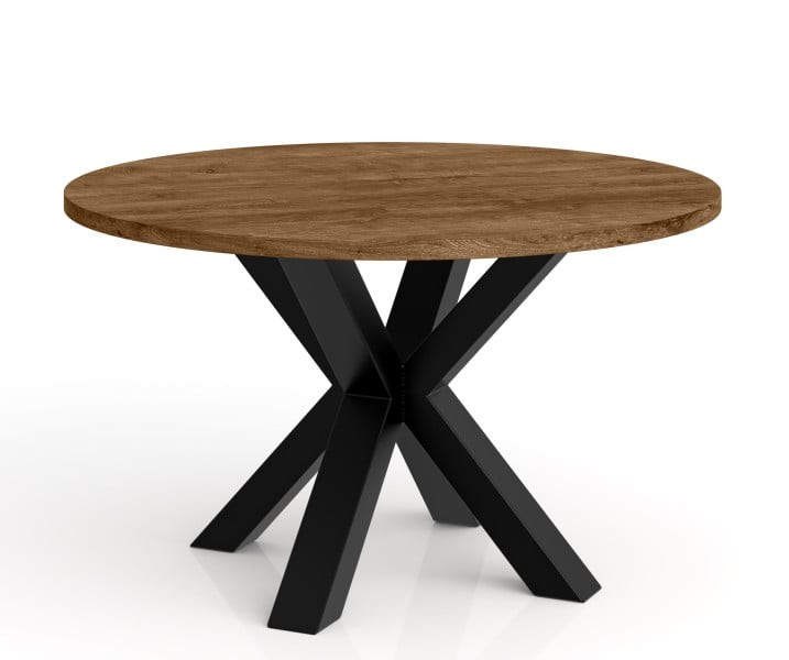 Stolik kawowy NEO okrągły 90 cm, metalowa podstawa-dąb lefkas 727314