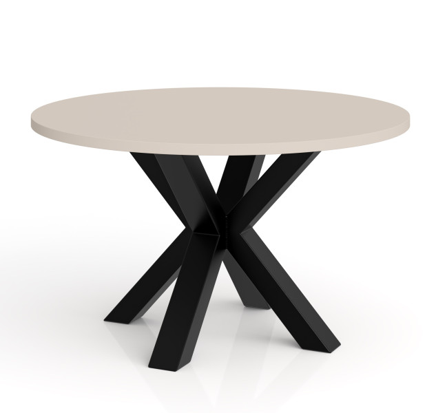 Stolik kawowy NEO okrągły 90 cm, metalowa podstawa-kaszmir 727194