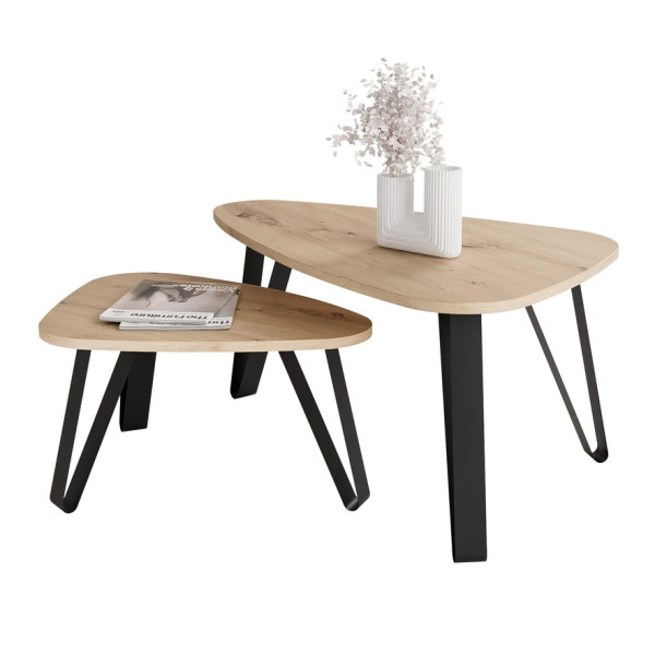 Stolik kawowy NOA 2w1 - dąb artisan/czarne nogi 1002072