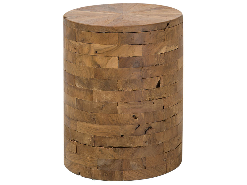 Stolik kawowy nocny walec drewno naturalne 63274