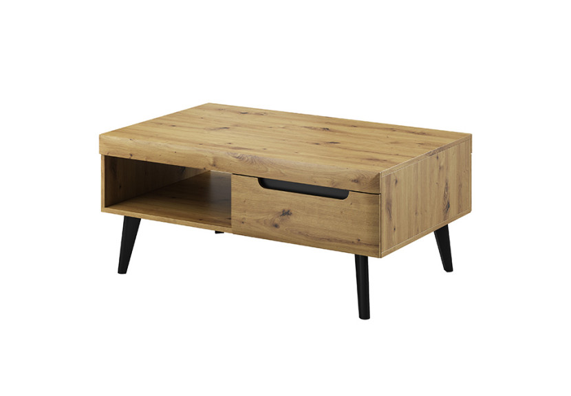 Stolik kawowy NORDI NL107 Dąb Artisan/Czarny 300495